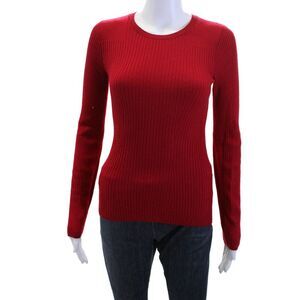 Rag & Bone, Women Pullover Sweater Red Crew Neck Long Sleeve Size XS
